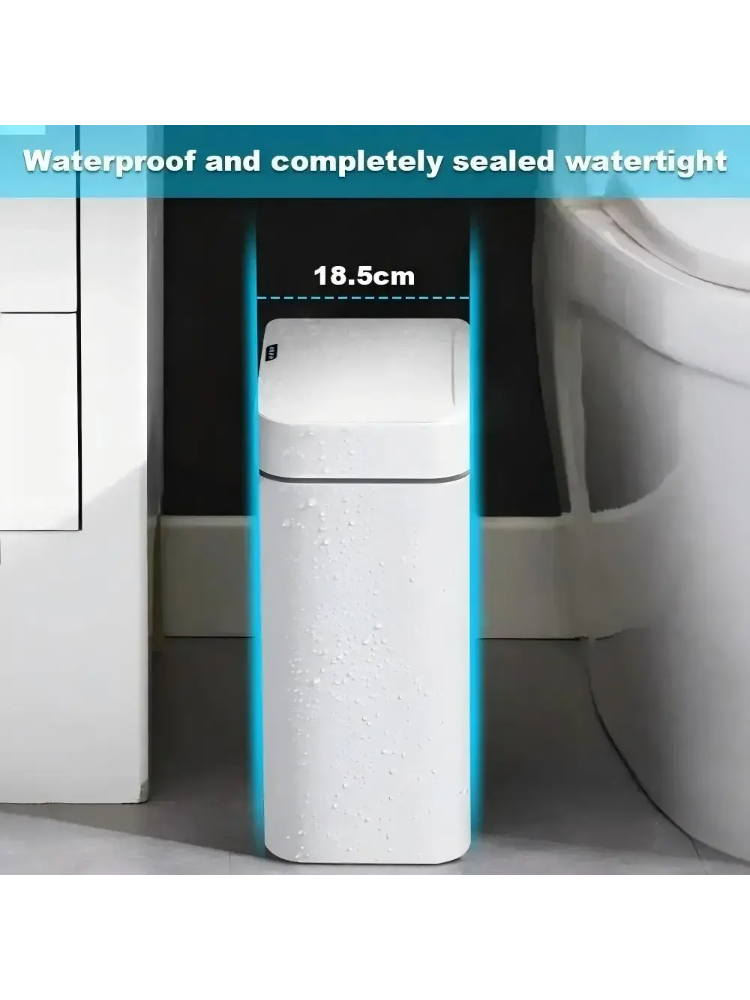 White Touchless 15L Smart Sens - Home Bathroom Trash Can ulasan dan harga