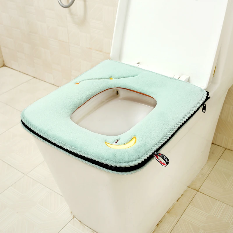 Square with Zipper Home Toilet - Home Bathroom Mats ulasan dan harga