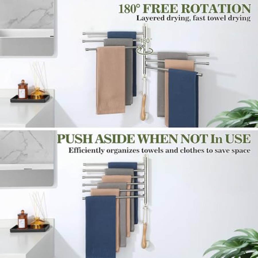 Swivel Towel Rack, SUS304 Stai - Towel Bar Stainless ulasan dan harga