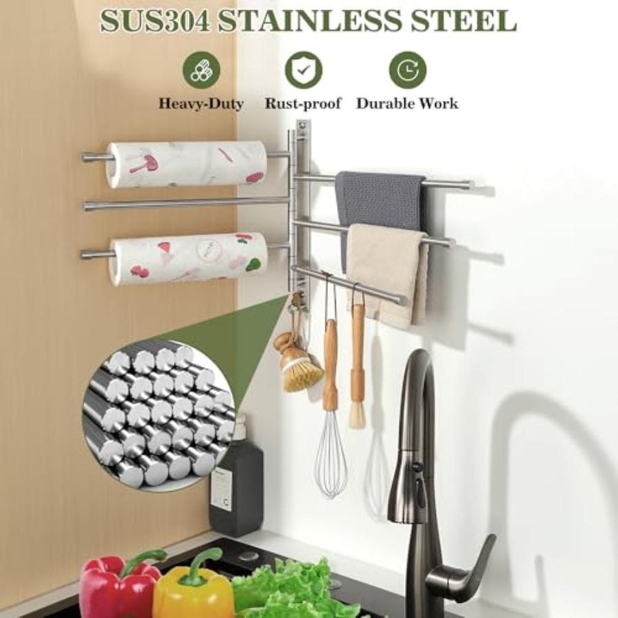Swivel Towel Rack, SUS304 Stai - Towel Bar Stainless ulasan dan harga