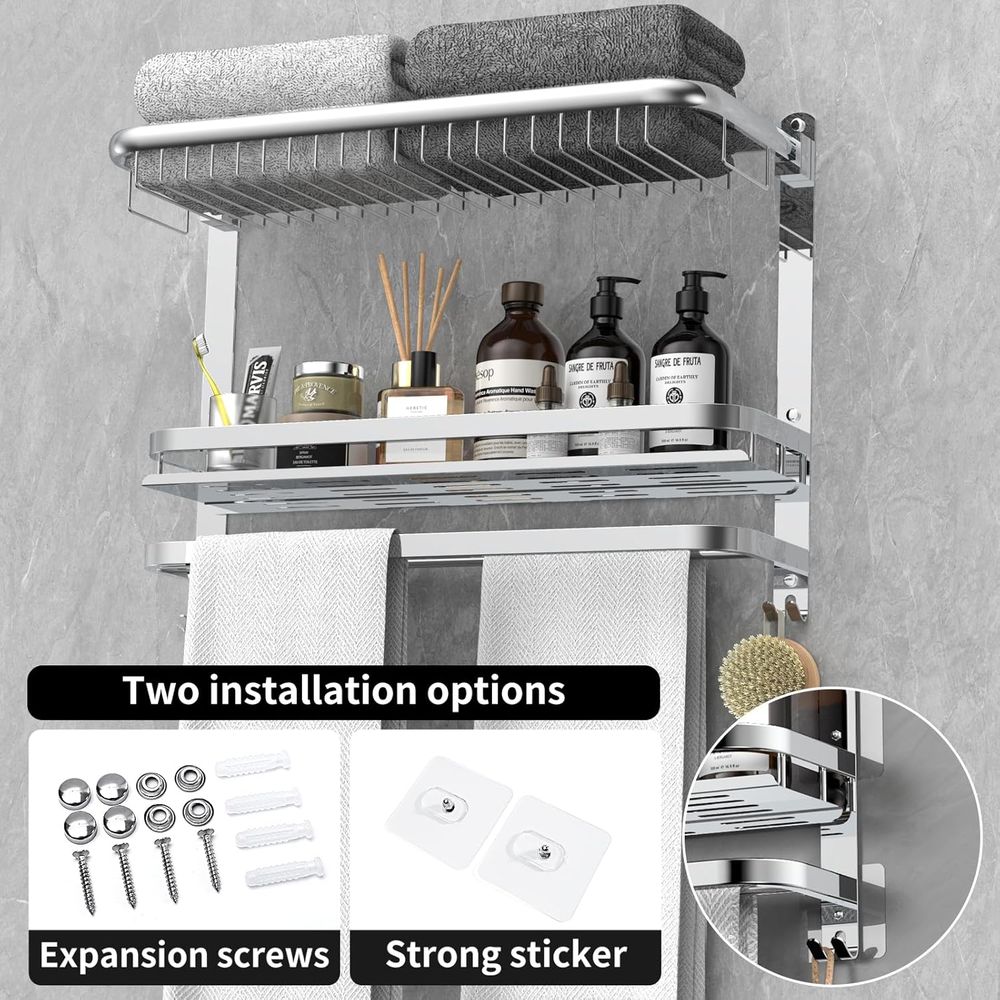 23.22 Inch Wall-Mounted Stainl - Towel Bar Stainless ulasan dan harga