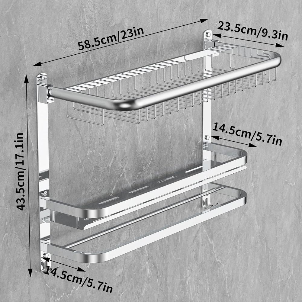 23.22 Inch Wall-Mounted Stainl - Towel Bar Stainless ulasan dan harga