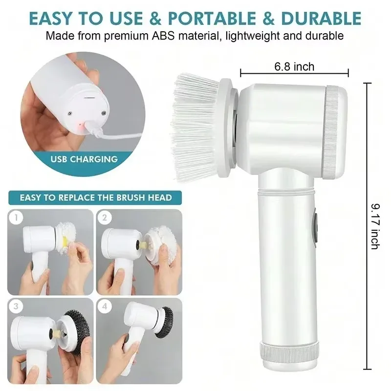 New Cordless Spin Scrubber Ele - Home Bathroom Renovation ulasan dan harga