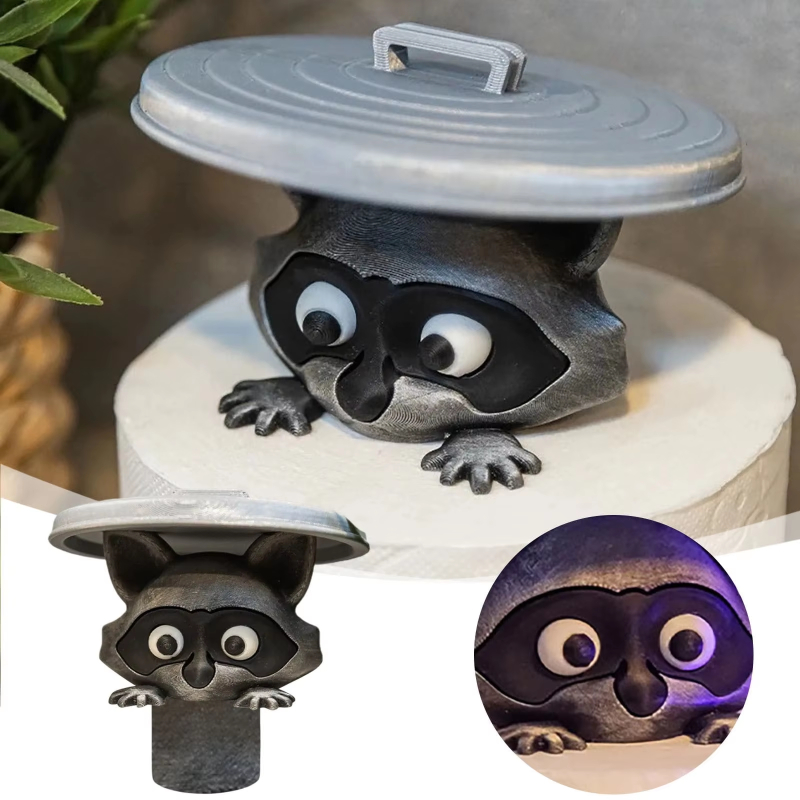 Cute Raccoon Toilet Paper Hold - Home Bathroom Trash Can ulasan dan harga