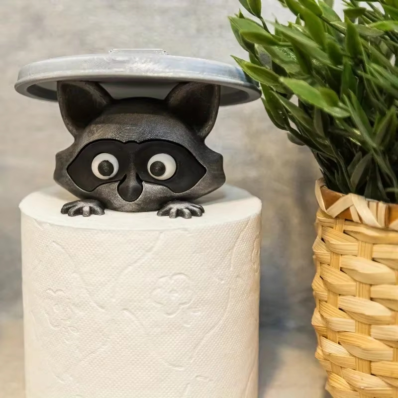 Cute Raccoon Toilet Paper Hold - Home Bathroom Trash Can ulasan dan harga