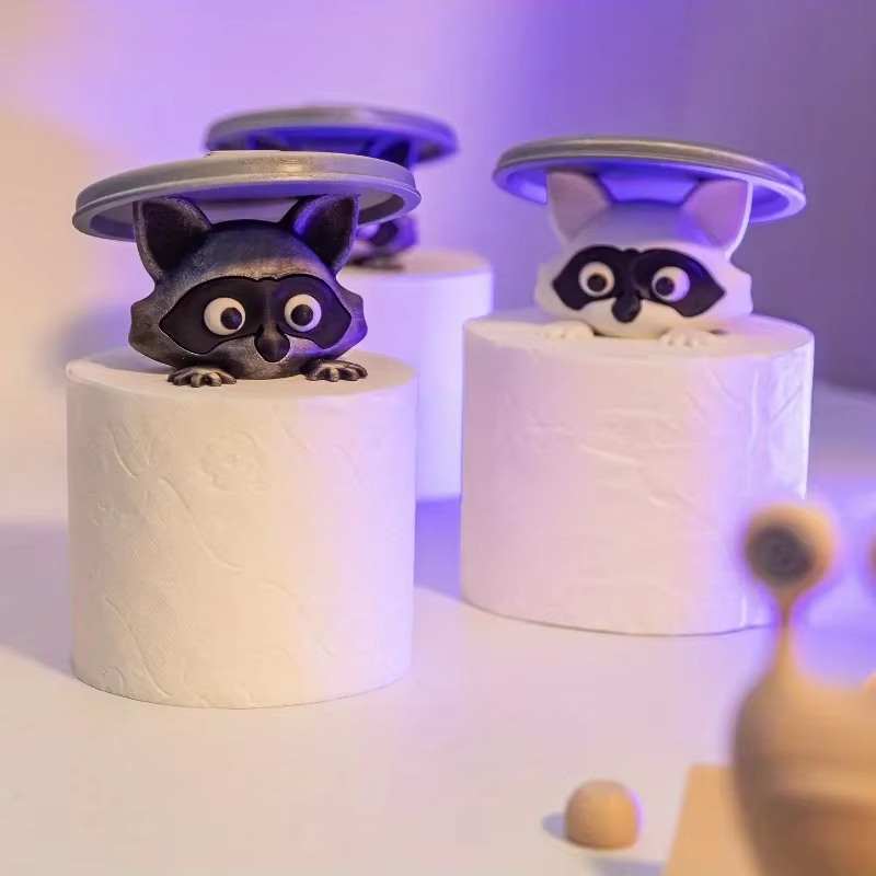 Cute Raccoon Toilet Paper Hold - Home Bathroom Trash Can ulasan dan harga