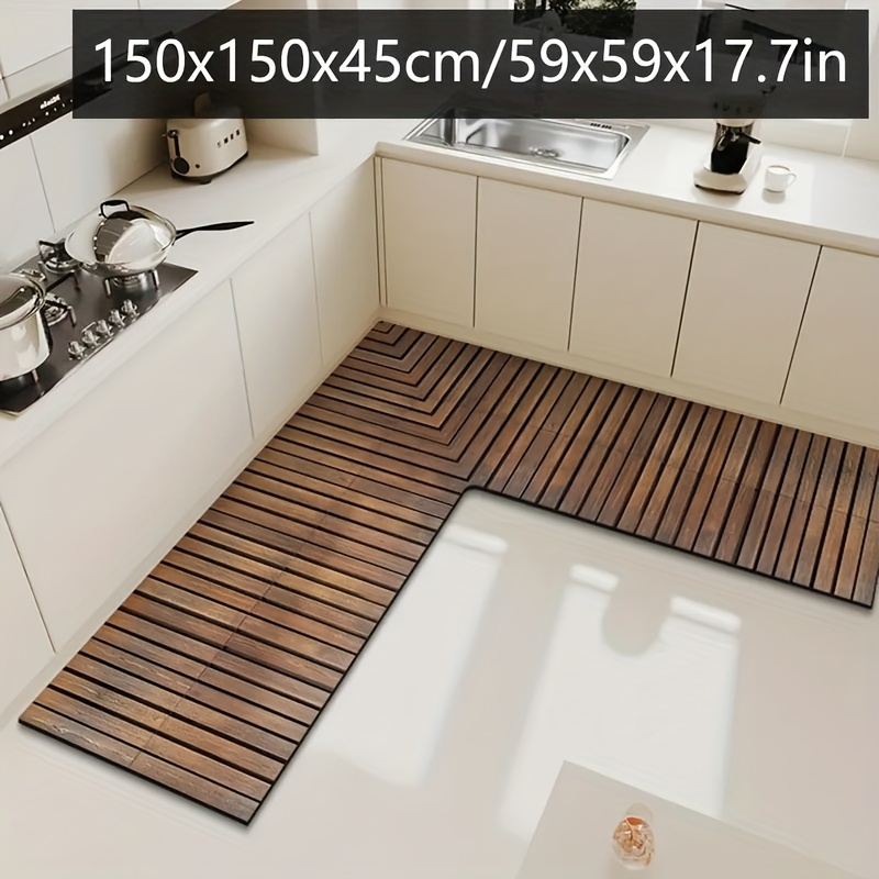 L-Shaped Non-Slip Floor Mat fo - Home Bathroom Mats ulasan dan harga